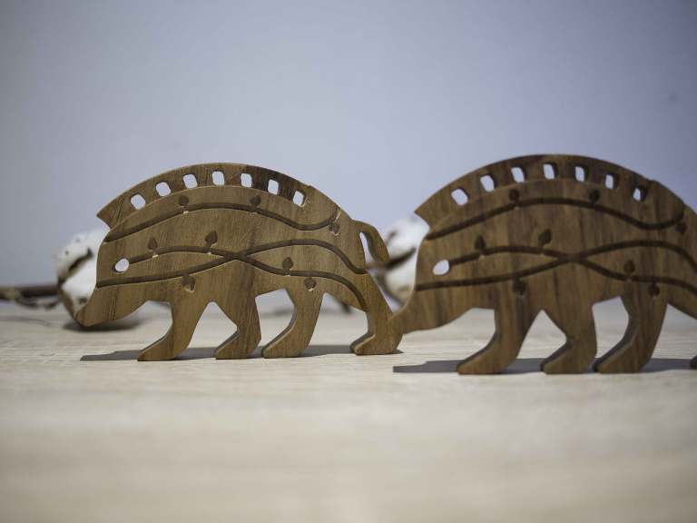 Sanglier en bois