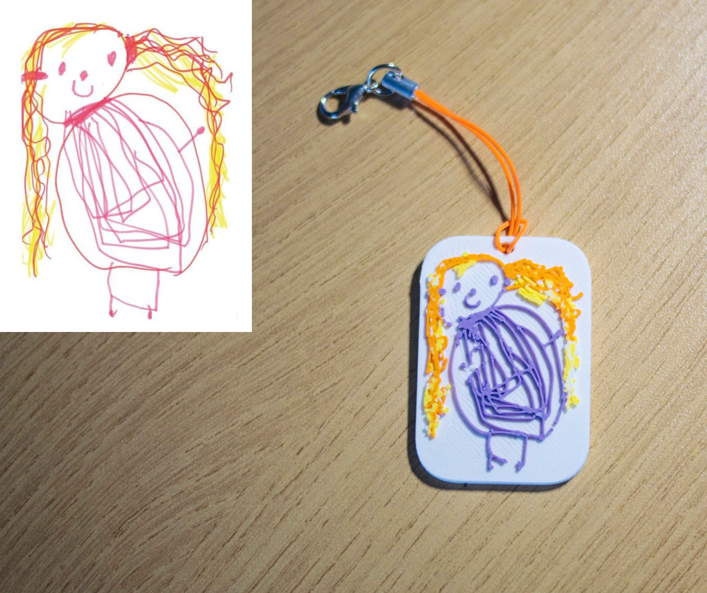 Child's drawing in 3D
